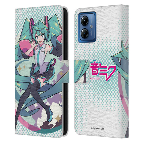 Hatsune Miku Graphics Pastels Leather Book Wallet Case Cover For Motorola Moto G14