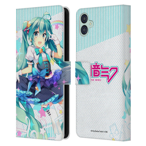 Hatsune Miku Graphics Stars And Rainbow Leather Book Wallet Case Cover For Samsung Galaxy M04 5G / A04e