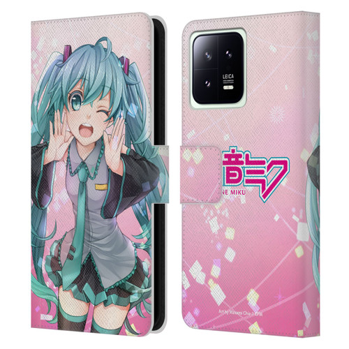 Hatsune Miku Graphics Wink Leather Book Wallet Case Cover For Xiaomi 13 5G