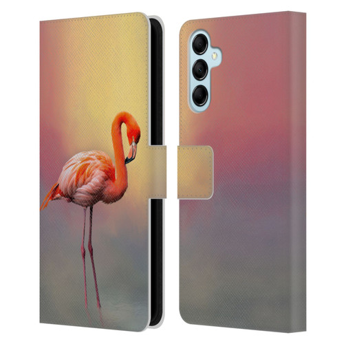 Simone Gatterwe Assorted Designs American Flamingo Leather Book Wallet Case Cover For Samsung Galaxy M14 5G