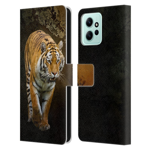 Simone Gatterwe Animals Siberian Tiger Leather Book Wallet Case Cover For Xiaomi Redmi 12