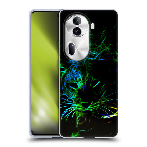 Simone Gatterwe Animals Neon Leopard Soft Gel Case for OPPO Reno11 Pro