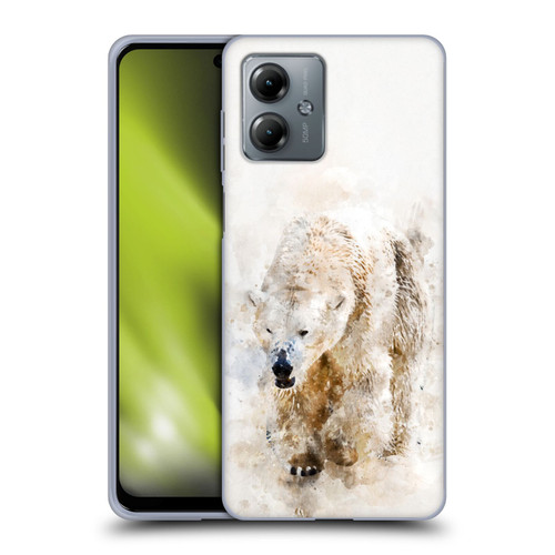 Simone Gatterwe Animals 2 Abstract Polar Bear Soft Gel Case for Motorola Moto G14
