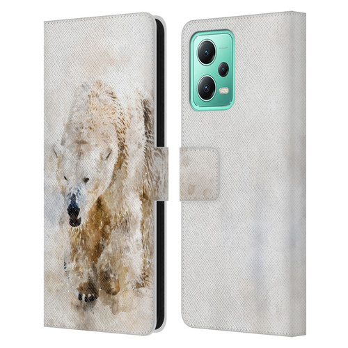 Simone Gatterwe Animals 2 Abstract Polar Bear Leather Book Wallet Case Cover For Xiaomi Redmi Note 12 5G