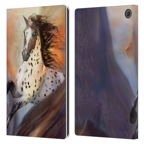 Simone Gatterwe Horses Wild 2 Leather Book Wallet Case Cover For Amazon Fire Max 11 2023