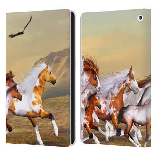 Simone Gatterwe Horses Wild Herd Leather Book Wallet Case Cover For Amazon Fire HD 8/Fire HD 8 Plus 2020