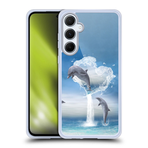 Simone Gatterwe Dolphins Lovers Soft Gel Case for Samsung Galaxy A55 5G