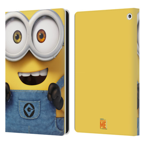 Despicable Me Full Face Minions Bob Leather Book Wallet Case Cover For Amazon Fire HD 8/Fire HD 8 Plus 2020