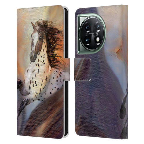 Simone Gatterwe Horses Wild 2 Leather Book Wallet Case Cover For OnePlus 11 5G