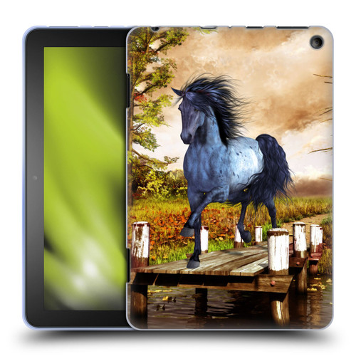 Simone Gatterwe Horses On The Lake Soft Gel Case for Amazon Fire HD 8/Fire HD 8 Plus 2020