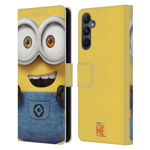 Despicable Me Full Face Minions Bob Leather Book Wallet Case Cover For Samsung Galaxy A05s
