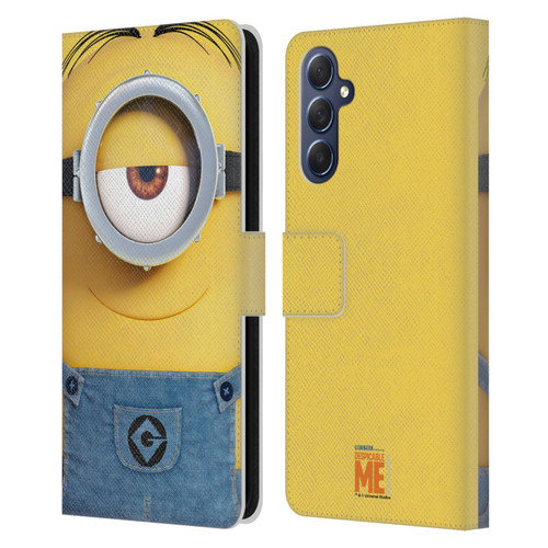 Despicable Me Full Face Minions Stuart Leather Book Wallet Case Cover For Samsung Galaxy M54 5G