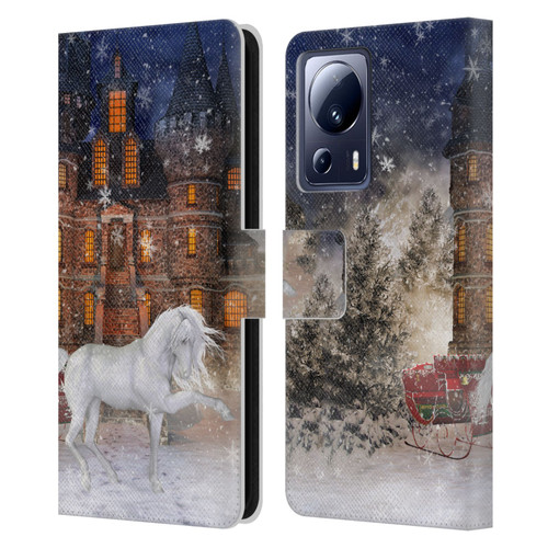 Simone Gatterwe Horses Christmas Time Leather Book Wallet Case Cover For Xiaomi 13 Lite 5G