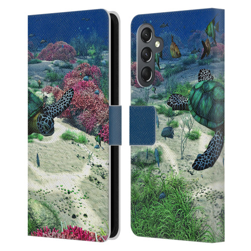 Simone Gatterwe Life In Sea Killer Whales Leather Book Wallet Case Cover For Samsung Galaxy A25 5G