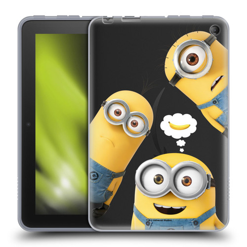 Despicable Me Funny Minions Banana Soft Gel Case for Amazon Fire 7 2022