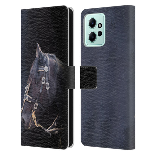 Simone Gatterwe Pegasus And Unicorns Friesian Horse Leather Book Wallet Case Cover For Xiaomi Redmi 12