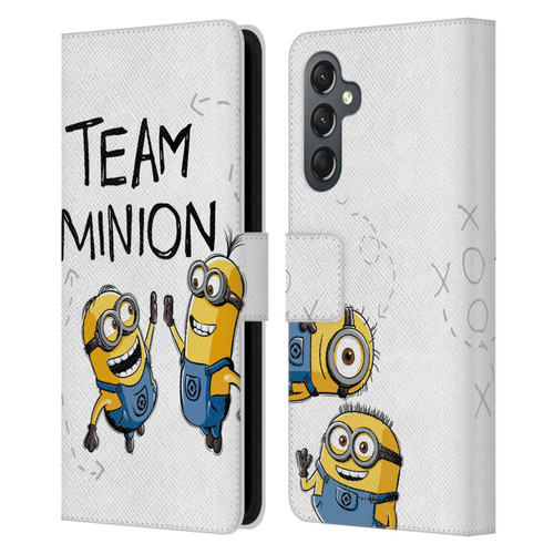 Despicable Me Minion Graphics Team High Five Leather Book Wallet Case Cover For Samsung Galaxy A25 5G