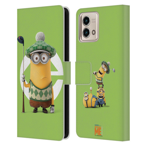 Despicable Me Minions Kevin Golfer Costume Leather Book Wallet Case Cover For Motorola Moto G Stylus 5G 2023
