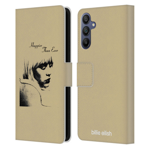 Billie Eilish Happier Than Ever Album Image Leather Book Wallet Case Cover For Samsung Galaxy A15