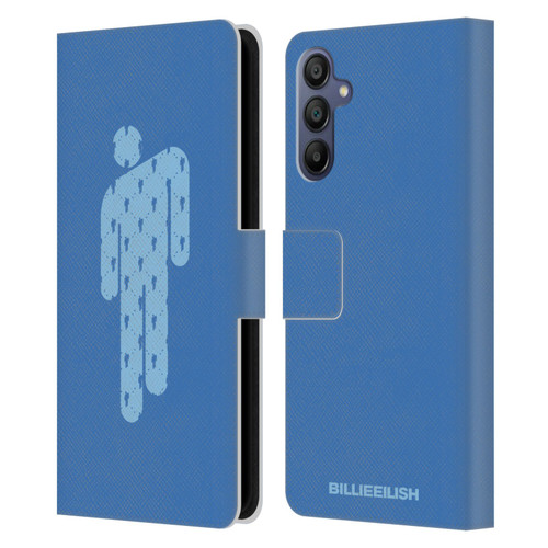 Billie Eilish Key Art Blohsh Blue Leather Book Wallet Case Cover For Samsung Galaxy A15