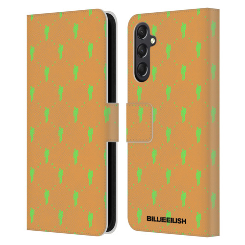 Billie Eilish Key Art Blohsh Pattern Leather Book Wallet Case Cover For Samsung Galaxy A24 4G / M34 5G