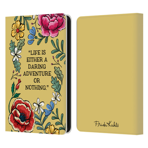 Frida Kahlo Art & Quotes Daring Adventure Leather Book Wallet Case Cover For Amazon Kindle 11th Gen 6in 2022