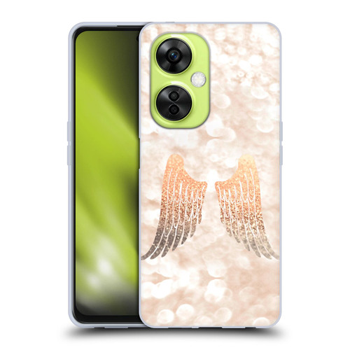 Monika Strigel Champagne Gold Wings Soft Gel Case for OnePlus Nord CE 3 Lite 5G