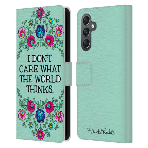 Frida Kahlo Art & Quotes Confident Woman Leather Book Wallet Case Cover For Samsung Galaxy A25 5G