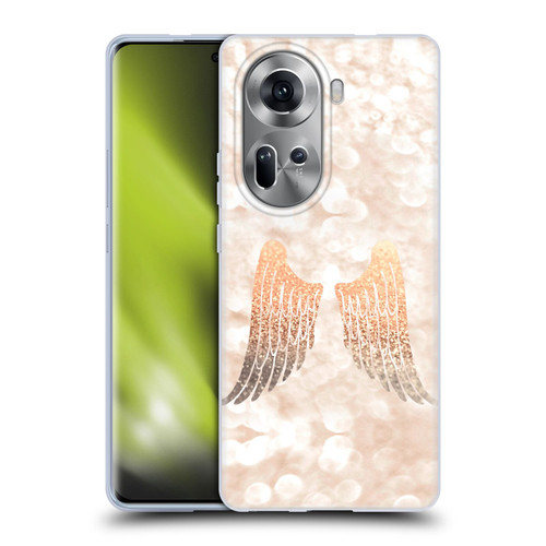 Monika Strigel Champagne Gold Wings Soft Gel Case for OPPO Reno11