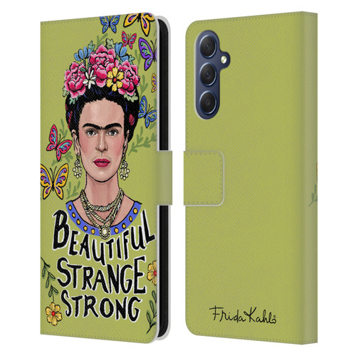 Frida Kahlo Art & Quotes Beautiful Woman Leather Book Wallet Case Cover For Samsung Galaxy M54 5G