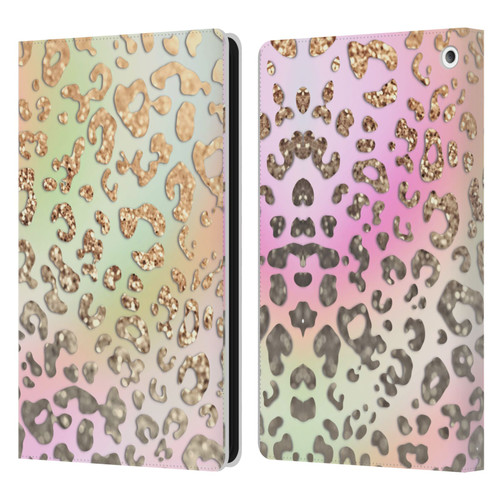 Monika Strigel Dreamland Gold Leopard Leather Book Wallet Case Cover For Amazon Fire HD 8/Fire HD 8 Plus 2020