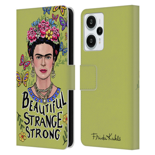 Frida Kahlo Art & Quotes Beautiful Woman Leather Book Wallet Case Cover For Xiaomi Redmi Note 12T