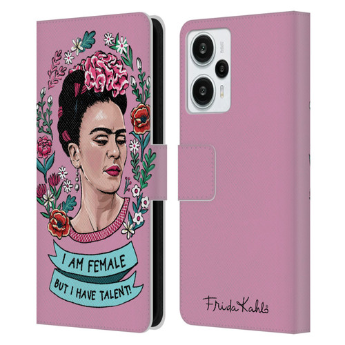 Frida Kahlo Art & Quotes Feminism Leather Book Wallet Case Cover For Xiaomi Redmi Note 12T