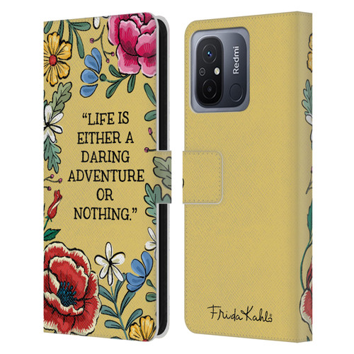 Frida Kahlo Art & Quotes Daring Adventure Leather Book Wallet Case Cover For Xiaomi Redmi 12C