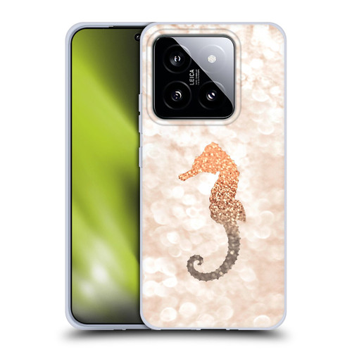 Monika Strigel Champagne Gold Seahorse Soft Gel Case for Xiaomi 14