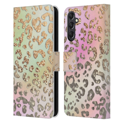 Monika Strigel Dreamland Gold Leopard Leather Book Wallet Case Cover For Samsung Galaxy A24 4G / M34 5G