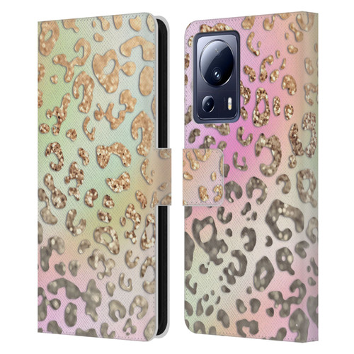 Monika Strigel Dreamland Gold Leopard Leather Book Wallet Case Cover For Xiaomi 13 Lite 5G
