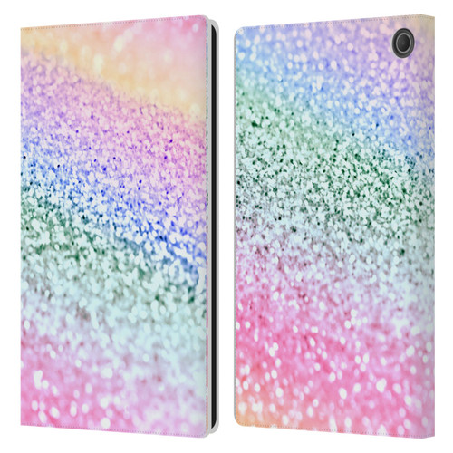Monika Strigel Glitter Collection Unircorn Rainbow Leather Book Wallet Case Cover For Amazon Fire Max 11 2023