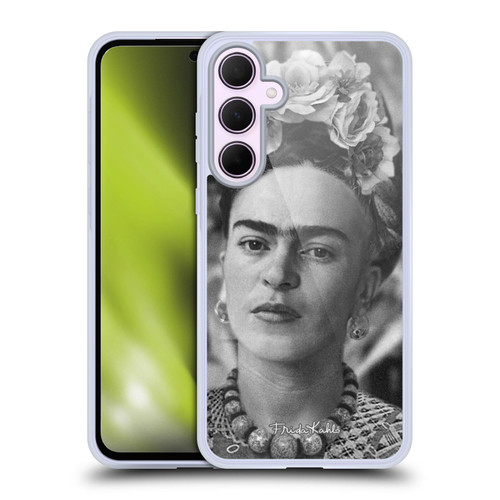 Frida Kahlo Portraits And Quotes Floral Headdress Soft Gel Case for Samsung Galaxy A35 5G