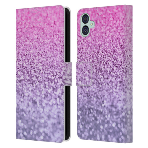 Monika Strigel Glitter Collection Lavender Pink Leather Book Wallet Case Cover For Samsung Galaxy M04 5G / A04e