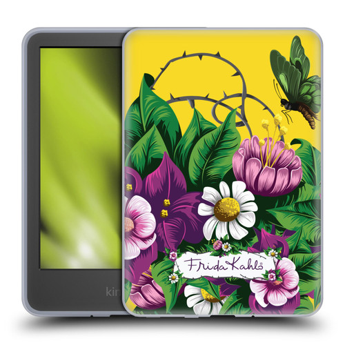Frida Kahlo Purple Florals Butterfly Soft Gel Case for Amazon Kindle 11th Gen 6in 2022
