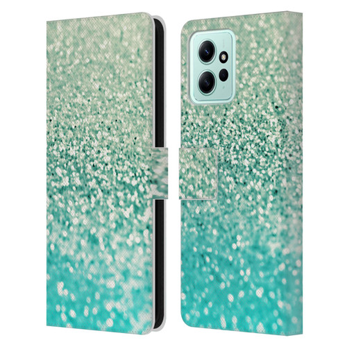 Monika Strigel Glitter Collection Mint Leather Book Wallet Case Cover For Xiaomi Redmi 12
