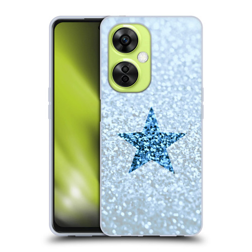Monika Strigel Glitter Star Pastel Rainy Blue Soft Gel Case for OnePlus Nord CE 3 Lite 5G