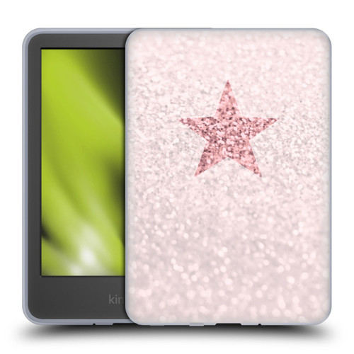 Monika Strigel Glitter Star Pastel Rose Pink Soft Gel Case for Amazon Kindle 11th Gen 6in 2022