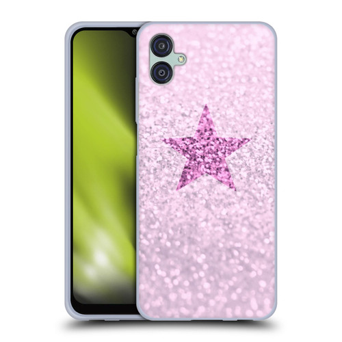 Monika Strigel Glitter Star Pastel Pink Soft Gel Case for Samsung Galaxy M04 5G / A04e