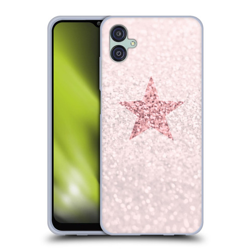 Monika Strigel Glitter Star Pastel Rose Pink Soft Gel Case for Samsung Galaxy M04 5G / A04e