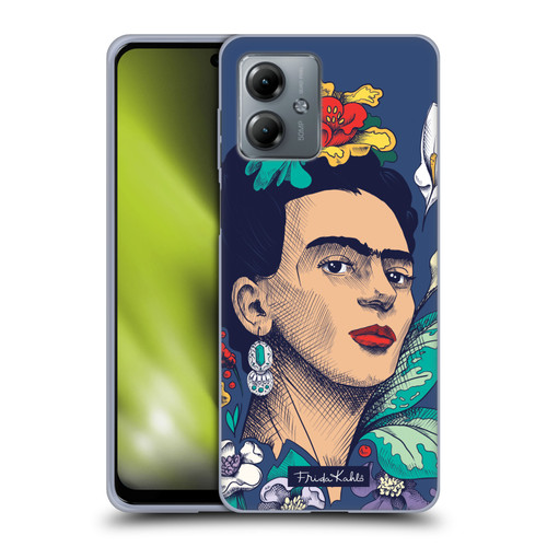 Frida Kahlo Sketch Flowers Soft Gel Case for Motorola Moto G14