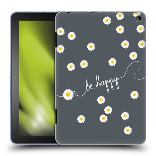 Monika Strigel Happy Daisy Grey Soft Gel Case for Amazon Fire HD 8/Fire HD 8 Plus 2020