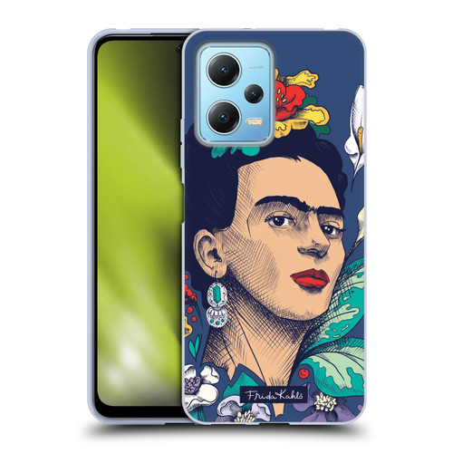 Frida Kahlo Sketch Flowers Soft Gel Case for Xiaomi Redmi Note 12 5G