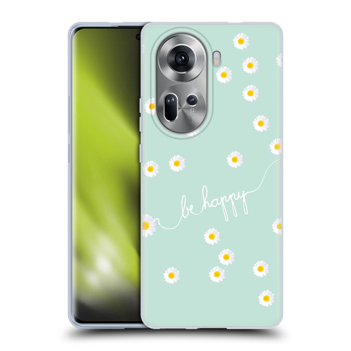 Monika Strigel Happy Daisy Mint Soft Gel Case for OPPO Reno11